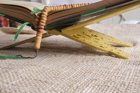 The Holy Quran and tasbih. Copy spaceの写真素材