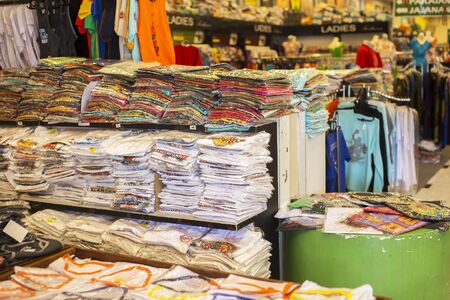 Tourist Gift Shop with  foods, books, children's toys, and other souvenirsのeditorial素材