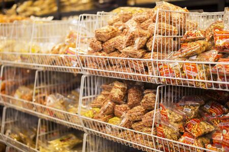 Tourist Gift Shop with  foods, books, children's toys, and other souvenirsのeditorial素材