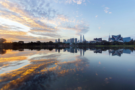 Amazing sunrise at Kuala Lumpur.のeditorial素材