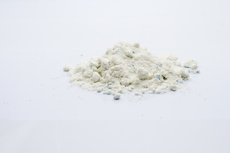 Powder detergent isolated on white.の写真素材