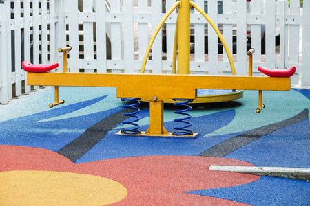Kid playground with various equipment for kid's leisure.の写真素材
