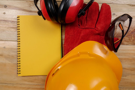 Standard construction safety equipment.の写真素材