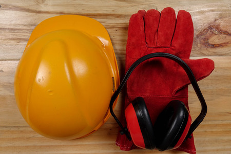 Standard construction safety equipment.の写真素材