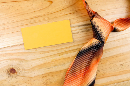 Tie,wallet,pen and yellow board. Happy Father's Day Conceptの写真素材