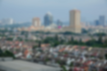 Blurry view of urban city of Subang Jaya, Malaysiaの写真素材