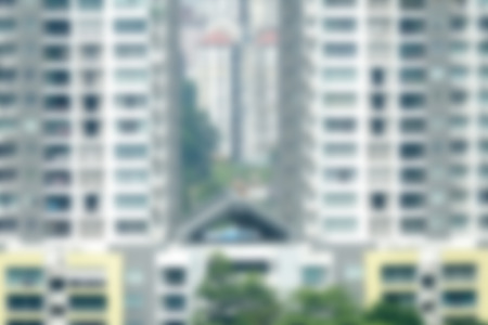 Blurry view of urban city of Subang Jaya, Malaysiaの写真素材