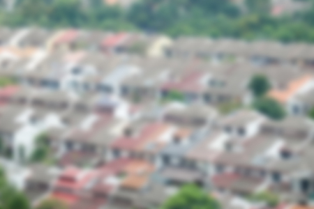 Blurry view of urban city of Subang Jaya, Malaysiaの写真素材