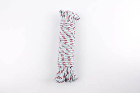Various colour of ropes isolated on white background.