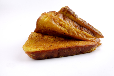 French toast isolated on white background.