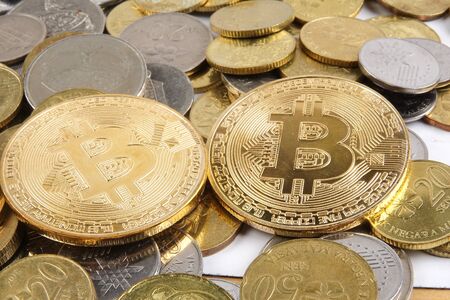 The Bitcoin BTC the new virtual money.の写真素材