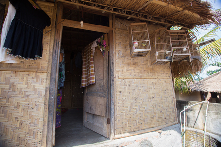 LOMBOK, INDONESIA: 5 JUNE 2016. Cultural Village " Desa SADE" in Lombok , Indonesia. People and lifestyle. Very old traditional cultural village.のeditorial素材