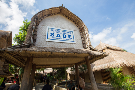 LOMBOK, INDONESIA: 5 JUNE 2016. Cultural Village " Desa SADE" in Lombok , Indonesia. People and lifestyle. Very old traditional cultural village.のeditorial素材