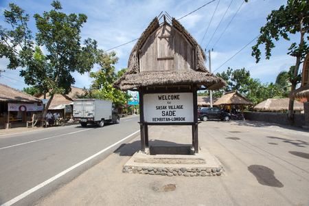 LOMBOK, INDONESIA: 5 JUNE 2016. Cultural Village " Desa SADE" in Lombok , Indonesia. People and lifestyle. Very old traditional cultural village.のeditorial素材