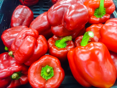 Background of vegetables in a market.
