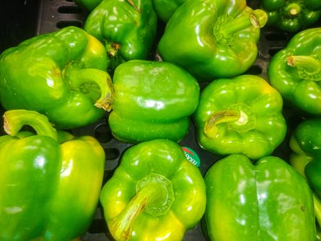 Background of vegetables in a market.の写真素材