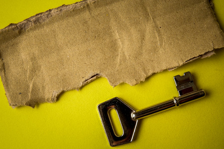 SUCCESS CONCEPTUAL with rustic  brown board and key.の写真素材