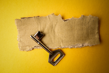 SUCCESS CONCEPTUAL with rustic  brown board and key.の写真素材
