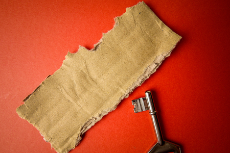 SUCCESS CONCEPTUAL with rustic  brown board and key.の写真素材