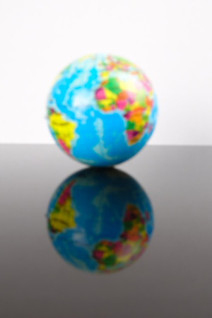 World globe with reflection. Globalization Conceptの写真素材