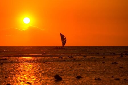 Scenic view of amazing tropical beach. Nature composition and vibrant colors.の写真素材