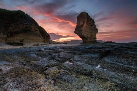 Scenic view of amazing tropical beach. Nature composition and vibrant colors.の写真素材