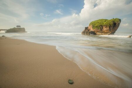 Scenic view of amazing tropical beach. Nature composition and vibrant colors.の写真素材