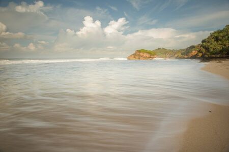 Scenic view of amazing tropical beach. Nature composition and vibrant colors.の写真素材