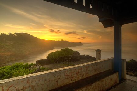 Scenic view of amazing tropical beach. Nature composition and vibrant colors.の写真素材