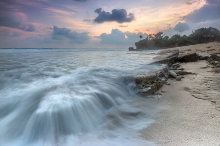 Scenic view of amazing tropical beach. Nature composition and vibrant colors.の写真素材