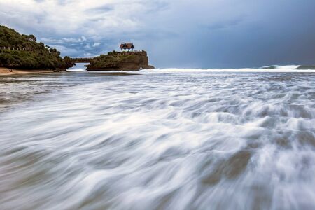 Scenic view of amazing tropical beach. Nature composition and vibrant colors.の写真素材