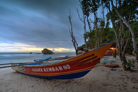 Scenic view of amazing tropical beach. Nature composition and vibrant colors.の写真素材