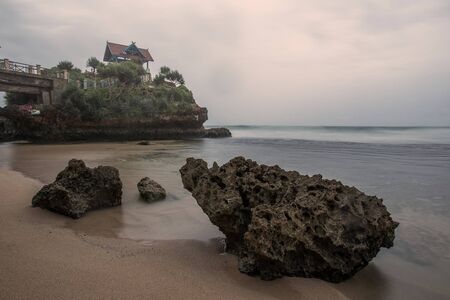 Scenic view of amazing tropical beach. Nature composition and vibrant colors.の写真素材