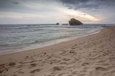 Scenic view of amazing tropical beach. Nature composition and vibrant colors.の写真素材