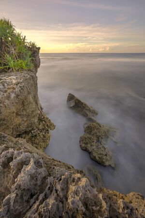 Scenic view of amazing tropical beach. Nature composition and vibrant colors.の写真素材
