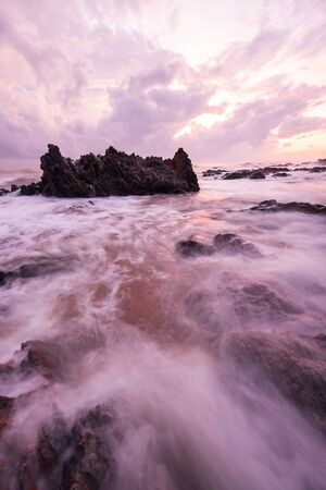 Scenic view of amazing tropical beach. Nature composition and vibrant colors.の写真素材