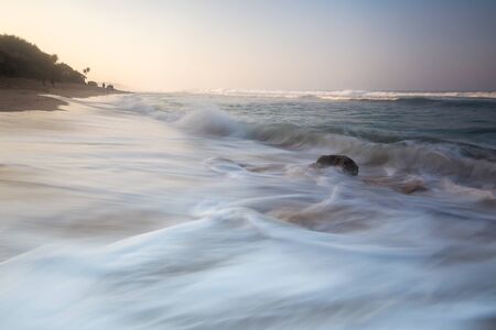 Scenic view of amazing tropical beach. Nature composition and vibrant colors.の写真素材