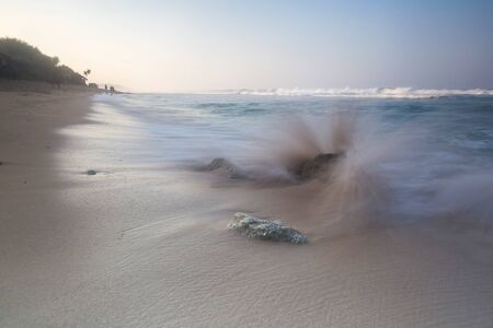 Scenic view of amazing tropical beach. Nature composition and vibrant colors.の写真素材