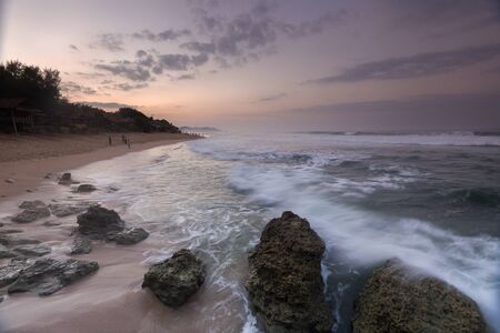 Scenic view of amazing tropical beach. Nature composition and vibrant colors.の写真素材