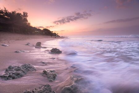 Scenic view of amazing tropical beach. Nature composition and vibrant colors.の写真素材