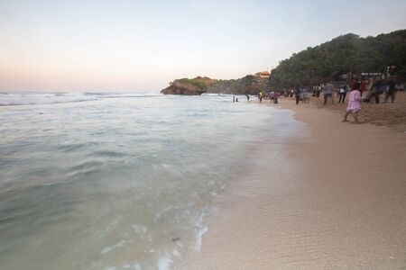 Scenic view of amazing tropical beach. Nature composition and vibrant colors.の写真素材