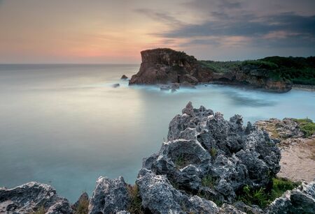 Scenic view of amazing tropical beach. Nature composition and vibrant colors.の写真素材