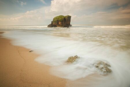 Scenic view of amazing tropical beach. Nature composition and vibrant colors.の写真素材