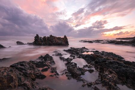 Scenic view of amazing tropical beach. Nature composition and vibrant colors.の写真素材