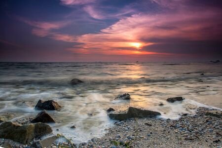 Scenic view of amazing tropical beach. Nature composition and vibrant colors.の写真素材