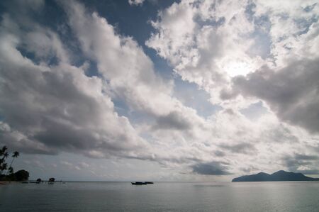 Scenic view of amazing tropical beach. Nature composition and vibrant colors.の写真素材