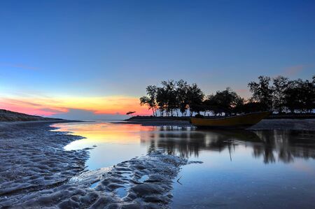 Scenic view of amazing tropical beach. Nature composition and vibrant colors.の写真素材