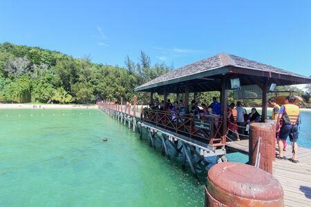 Scenic view of amazing tropical beach. Nature composition and vibrant colors.の写真素材