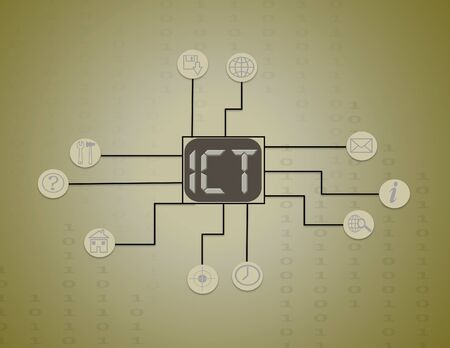 ICT - information and communications technology conceptの写真素材