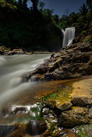 Waterfall/stream in a deep rain forest.の写真素材